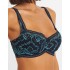 Бюстгальтер балконет кружево биколор Simona M 608/98 кварц-лазурит, Цвет: кварц-лазурит, Размеры: 85B