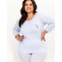 Пижама женская со штанами Taro 3240/3256/3257 ARIELLA, Цвет: светло-голубой, Размеры: 6XL, изображение 2