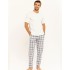 Пижама мужская со штанами Taro 3297 CLIFF, Цвет: белый/серый, Размеры: 2XL, изображение 2