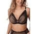 Бюстгальтер с пуш-ап вкладышами Mefemi RENEE P-UP, Цвет: чёрно-бежевый, Размеры: 75B, изображение 2