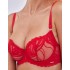 Кружевной бюстгальтер балконет Alles ADORE M Balconette Red, Цвет: красный, Размеры: 65D