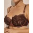 Кружевной бюстгальтер балконет Kinga PRALINE 1136-SC, Цвет: шоколадный, Размеры: 70H