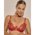 Кружевной мягкий бюстгальтер Kinga 1155-SC LOVE красный, Цвет: красный, Размеры: 90C, изображение 4