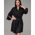 Атласный халат-кимоно Mia-Amore JOANNA 7313 черный, Цвет: черный, Размеры: 2XL/3XL