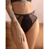 Трусы стринги высокие Kris Line PANTHER stringi high waist, Цвет: черный+бежевый, Размеры: M