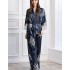 Брючная шелковая пижама Mia-Amore ALEXANDRIA 3568, Цвет: темно-синий, Размеры: S