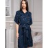 Удлинённая рубашка халат Mia-Amore ENRIKA 4405, Цвет: темно-синий, Размеры: 4XL