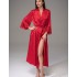 Атласный халат большого размера Mia-Amore JOANNA 7319 красный, Цвет: красный, Размеры: 2XL/3XL, изображение 4
