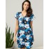 Туника с цветами Mia-Amore MARTINA 7324, Цвет: голубой, Размеры: 2XL/3XL