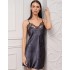 Сорочка из шёлка с кружевом Mia-Amore ALETTA 4441, Цвет: антрацит, Размеры: 4XL