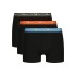Черные боксеры с цветным поясом (3 шт) Dim 6596/3 голубой/оранж/зеленый, Цвет: черный (голубой/оран, Размеры: L, изображение 2