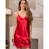 Короткая шёлковая сорочка Mia-Amore BEATRIS 4501, Цвет: красный, Размеры: 5XL