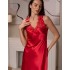 Длинная шёлковая сорочка Mia-Amore BEATRIS 4500, Цвет: красный, Размеры: 3XL, изображение 3