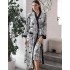 Длинный халат-кимоно Mia-Amore CHARLINE 4099, Цвет: черно-белый, Размеры: 2XL/3XL