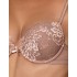 Комплект Sielei FLOWER LACE 76347 пуш-ап + бразилиана tortora, Цвет: tortora (кофе), Размеры: 85B, изображение 3