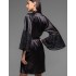 Халат с кружевным рукавом Mia-Amore EMMA 7473, Цвет: черный, Размеры: 2XL, изображение 2