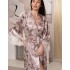 Длинный шелковый халат Mia-Amore NINELLE 4259 латте, Цвет: латте, Размеры: 4XL/5XL