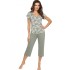 Пижама женская с бриджами Donna PALOMA 3/4, Цвет: оливковый, Размеры: L, изображение 3
