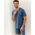 Пижама мужская с шортами Taro 3397/3398/3399 HENRY, Цвет: джинс, Размеры: 4XL, изображение 2