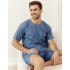 Пижама мужская с шортами Taro 3400/3401/3402 NICK, Цвет: джинс, Размеры: 3XL, изображение 2