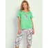 Пижама женская с бриджами Taro 3344/3372/3373 LIA, Цвет: салатовый/мульти, Размеры: 2XL