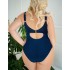 Синий слитный купальник Kris Line CALIFORNIA NAVY BLUE body soft full cup, Цвет: темно-синий, Размеры: 65HH, изображение 2