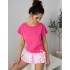 Пижама из футболки и шорт Sensis NELA, Цвет: малиновый, Размеры: S, изображение 3