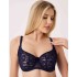 Мягкий кружевной бюстгальтер Elli 6000 темно-синий, Цвет: темно-синий, Размеры: 75F, изображение 4
