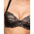 Бюстгальтер балконет Orhideja 553-290 черный-пион, Цвет: черный-пион, Размеры: 80D, изображение 3