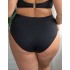 Высокие плавки Kris Line TROPEA briefs high waist, Цвет: черный+белый, Размеры: 2XL, изображение 2
