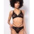 Комплект Sielei LACE PLUMETIS 77467 триангул + бразилиана nero, Цвет: nero (черный), Размеры: 85B