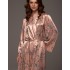 Длинный запашной халат Mia-Amore FIORA 4649, Цвет: персиковый, Размеры: 4XL/5XL