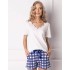 Пижама с шортами Aruelle BLUMY WHITE, Цвет: белый/синий, Размеры: XL Пижама с шортами Aruelle BLUMY WHITE, Цвет: белый/синий, Размеры: XL
