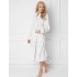 Теплый плюшевый халат  Aruelle GLAMOUR WHITE, Цвет: белый/серый, Размеры: XL, изображение 2