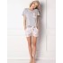 Пижама с шортами Aruelle LONDIE GREY, Цвет: серый/розовый, Размеры: XL, изображение 2