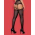 Чулки Obsessive LUSTELLA STOCKINGS, Цвет: черный, Размеры: S/M/L, изображение 2