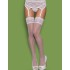 Чулки Obsessive SWANITA STOCKINGS белый, Цвет: белый, Размеры: S/M