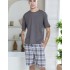 Мужской комплект с шортами Mia-Amore Mr&Mrs SMITH 5108 серо-голубой, Цвет: серо-голубой, Размеры: L