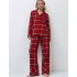 Женская пижама из фланели Aruelle BELL, Цвет: красный, Размеры: S, изображение 2