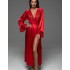 Длинный шёлковый пеньюар Mia-Amore MERLOT 4749 красный, Цвет: красный, Размеры: 2XL/3XL