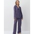 Женская пижама из вискозы Aruelle ALIX, Цвет: сиреневый/черный, Размеры: L, изображение 2
