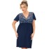 Сорочка из вискозы Donna MELANIA nightdress PLUS dark blue, Цвет: темно-синий, Размеры: 3XL Сорочка из вискозы Donna MELANIA nightdress PLUS dark blue, Цвет: темно-синий, Размеры: 3XL