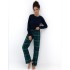 Пижама с брюками из хлопка Sensis CASSANDRA, Цвет: темно-синий, Размеры: S, изображение 4