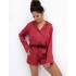 Полосатая пижама с шортами Sensis VIVIENNE, Цвет: красный, Размеры: M, изображение 2