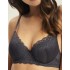 Бюстгальтер балконет с вкладышами пуш-ап Esotiq 43656 CARIS графит, Цвет: графит, Размеры: 65F