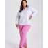 Пижама женская со штанами Taro 3446/3462 YOLANDA, Цвет: белый/розовый, Размеры: L, изображение 2 Пижама женская со штанами Taro 3446/3462 YOLANDA, Цвет: белый/розовый, Размеры: L, изображение 2