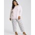 Женская хлопковая пижама Taro 3465/3466 ELLA, Цвет: светло-розовый/белый, Размеры: 2XL, изображение 2 Женская хлопковая пижама Taro 3465/3466 ELLA, Цвет: светло-розовый/белый, Размеры: 2XL, изображение 2