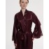 Длинный шёлковый халат Mia-Amore LILIROSE 4599 винный, Цвет: винный, Размеры: 2XL/3XL