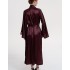 Длинный шёлковый халат Mia-Amore LILIROSE 4599 винный, Цвет: винный, Размеры: 2XL/3XL, изображение 2