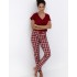 Пижама из футболки и брюк Sensis ALIVIA, Цвет: тёмно-красный, Размеры: L, изображение 4